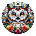 Stained Glass Owl Fabric Panel 16