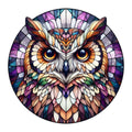 Stained Glass Owl Fabric Panel 18