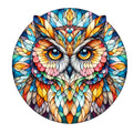 Stained Glass Owl Fabric Panel 3