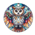 Stained Glass Owl Fabric Panel 7