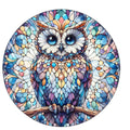 Stained Glass Owl Fabric Panel 8