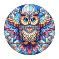 Stained Glass Owl Fabric Panel 9