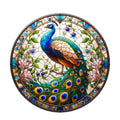 Stained Glass Peacocks Fabric Panel 13