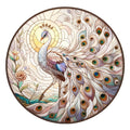 Stained Glass Peacocks Fabric Panel 15