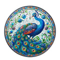 Stained Glass Peacocks Fabric Panel 5