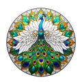 Stained Glass Peacocks Fabric Panel 6