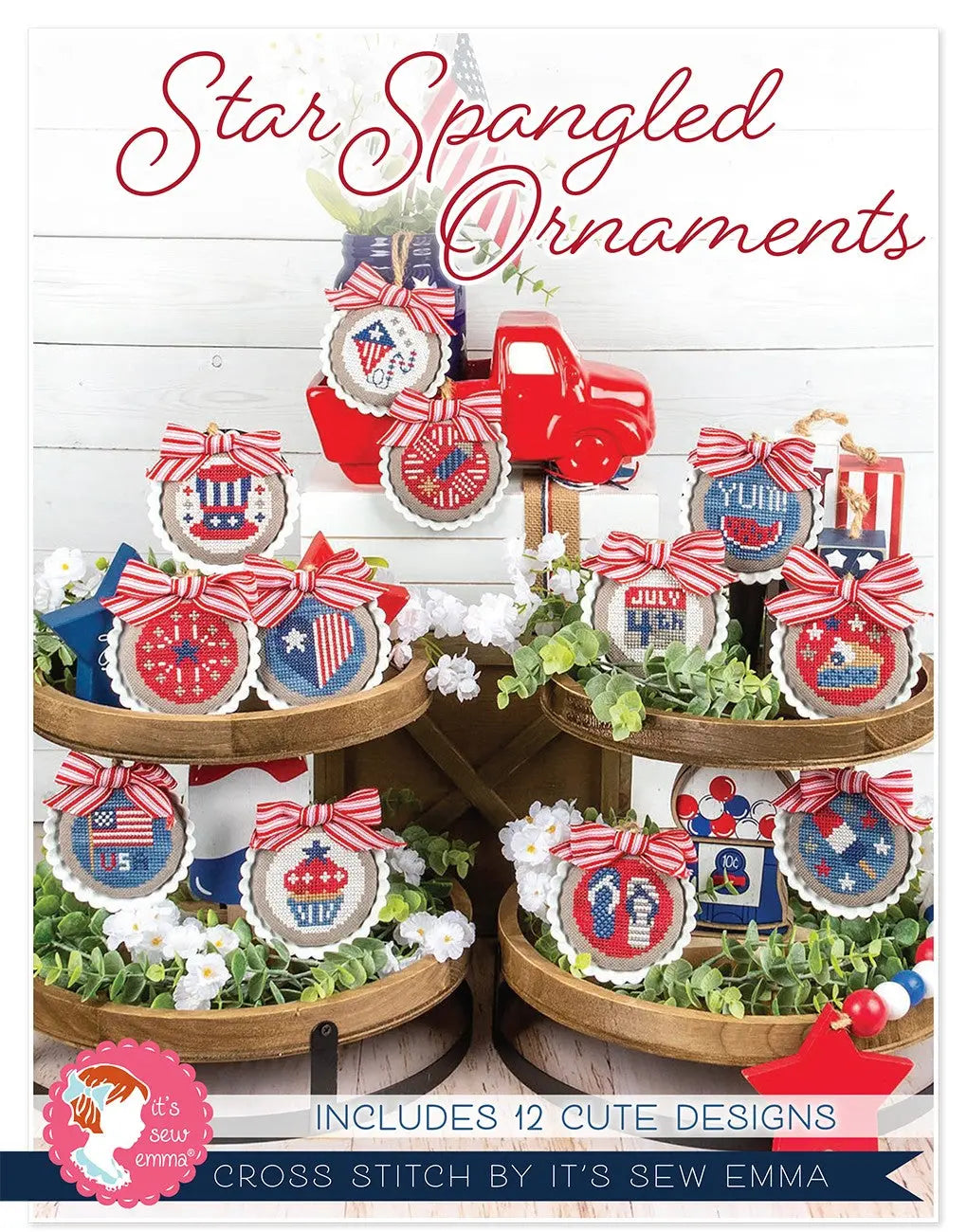 Star Spangled Ornaments Cross Stitch Pattern