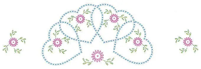Starburst Of Hearts Perle Edge Pillowcase