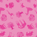 Starlight Safari - Safari Adventure - Pink 44" / 45" Fabric Per Yard