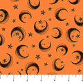 Stars Orange 44"/45" Cotton Fabric Per Yard