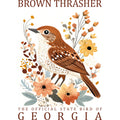 State Bird Poster Fabric Panel 14