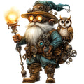 Steampunk Gnomes Fabric Panel 12