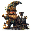 Steampunk Gnomes Fabric Panel 24
