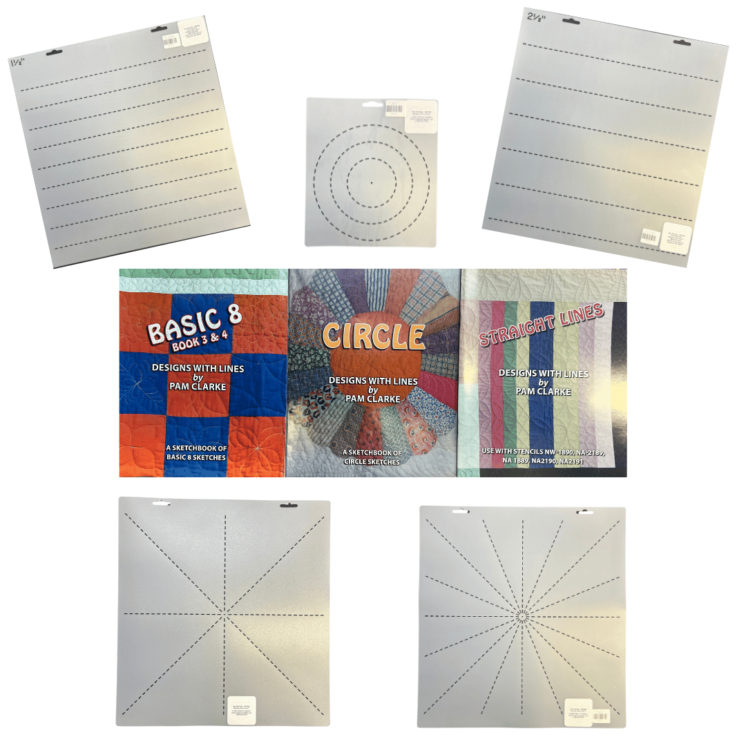 Design With Line Stencil & Book Bundle