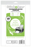 StitchnSew EZ Print Foundation Piecing Stabilizer, Transparent