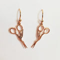 Stork Scissor Drop Earring Rose Gold