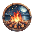 Summer Beach Round Fabric Panel 32
