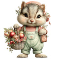 Summer Fruit Basket Animals Fabric Panel 14