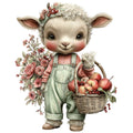Summer Fruit Basket Animals Fabric Panel 18