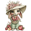 Summer Fruit Basket Animals Fabric Panel 26