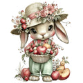 Summer Fruit Basket Animals Fabric Panel 27