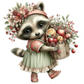 Summer Fruit Basket Animals Fabric Panel 28