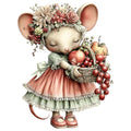 Summer Fruit Basket Animals Fabric Panel 29