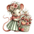 Summer Fruit Basket Animals Fabric Panel 30