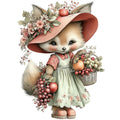 Summer Fruit Basket Animals Fabric Panel 32