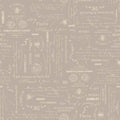 Summer House - Bee Script - Grey 44" / 45" Fabric Per Yard