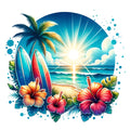 Summer at the Beach Fabric Panel 10