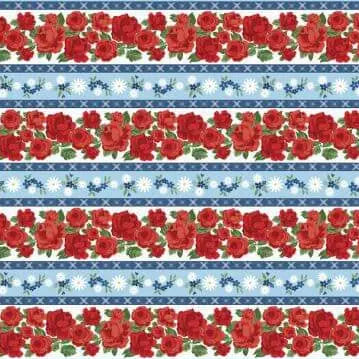 Summertime Daydream - Repeating Stripe 44" / 45" Fabric Per Yard