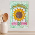 Sunflower Seed Packets Wall Hanging In the Hoop Embroidery Design Pickle Pie Designs