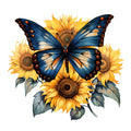 Sunflowers and Butterflies Fabric Panel 11