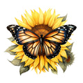 Sunflowers and Butterflies Fabric Panel 23