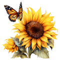 Sunflowers and Butterflies Fabric Panel 27