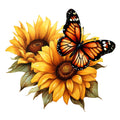 Sunflowers and Butterflies Fabric Panel 29