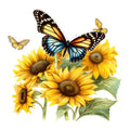 Sunflowers and Butterflies Fabric Panel 7