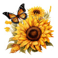 Sunflowers and Butterflies Fabric Panel 8