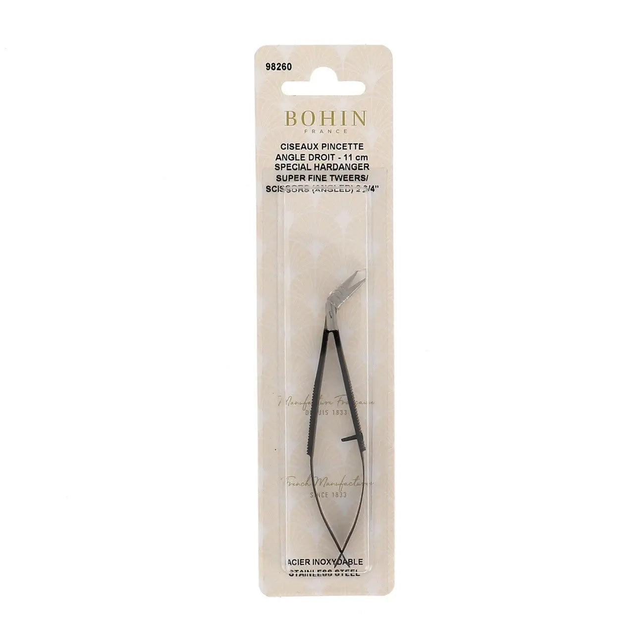 Superfine Angled Scissor and Tweezer 4-1/3in