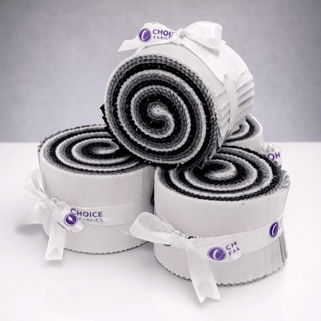 Supreme Solids - 2.5" Roll - Black/White/Grey (20 cuts)