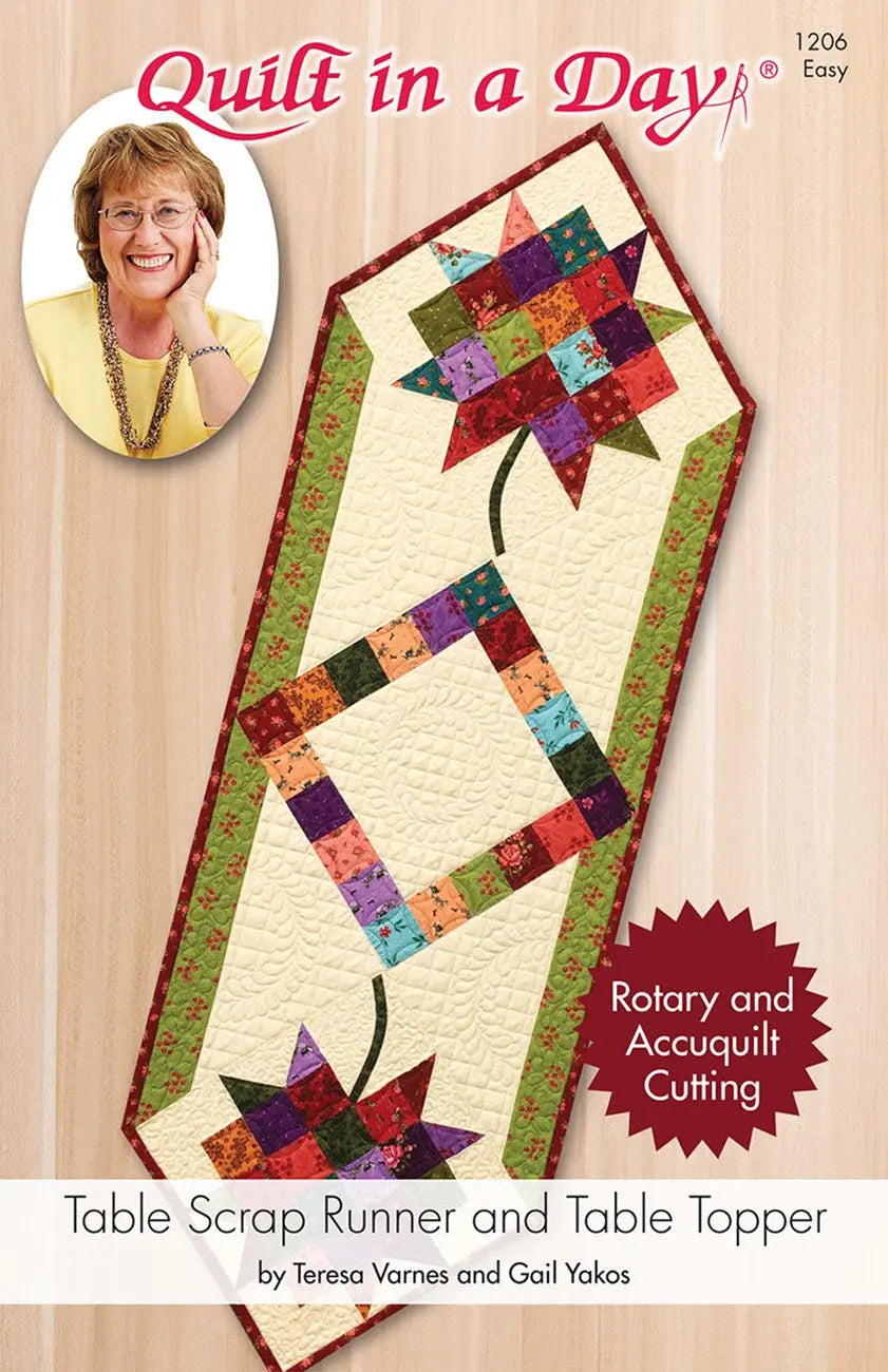 Table Scrap Runner and Table Topper for Rotary & Accuquilt