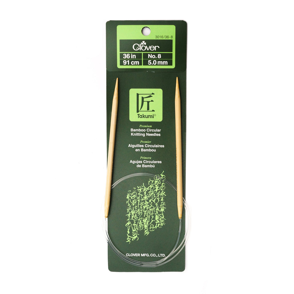 Takumi Bamboo Knitting Needles Circular 36" No. 8 (5.00mm)
