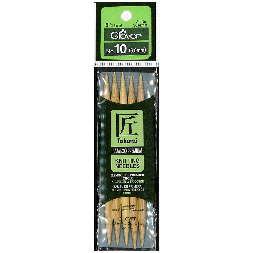 Takumi Bamboo Knitting Needles Double Pointed (5") No. 10