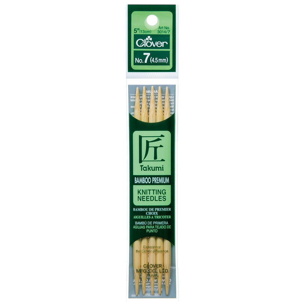 Takumi Bamboo Knitting Needles Double Pointed (5") No. 7