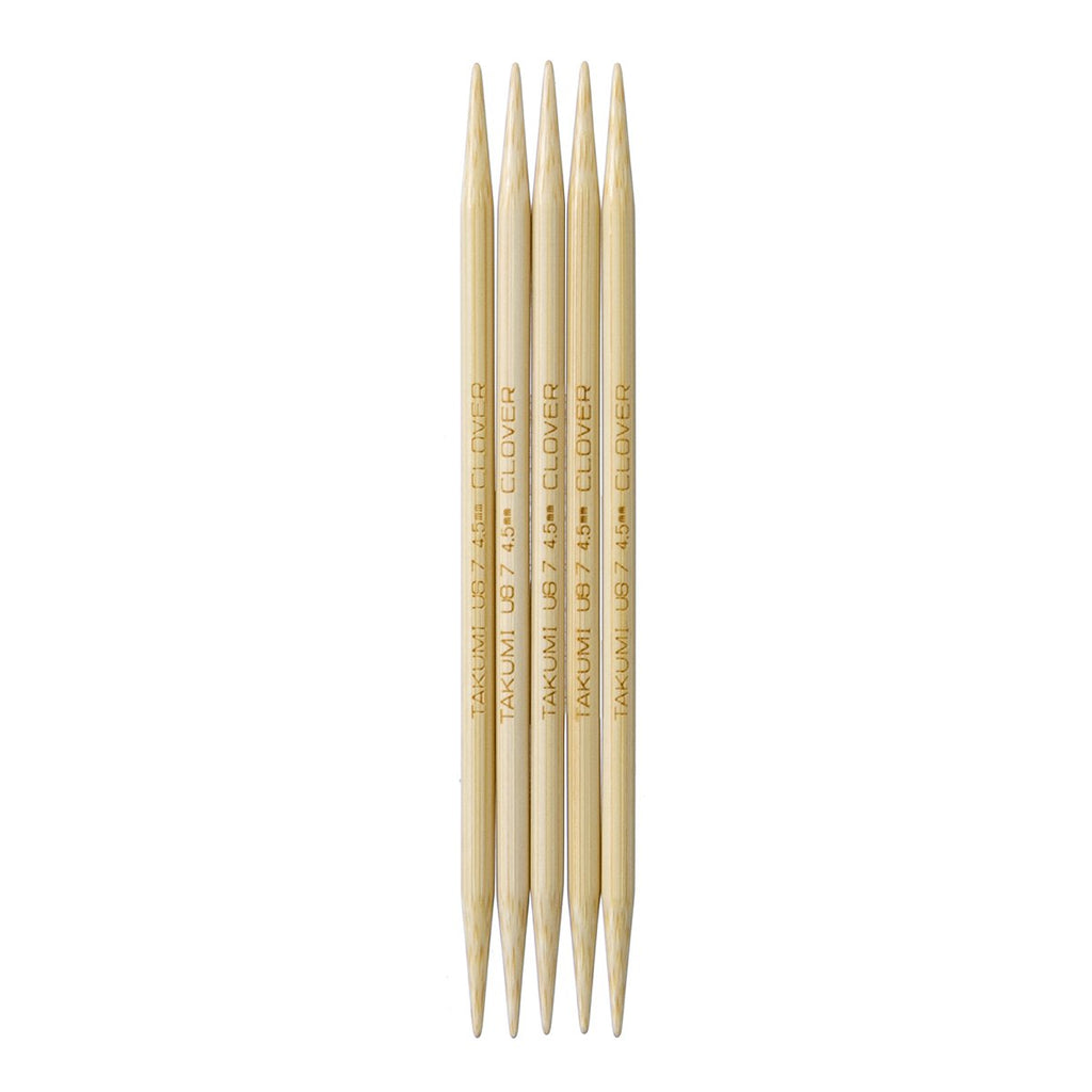 Takumi Bamboo Knitting Needles Double Pointed (5") No. 7