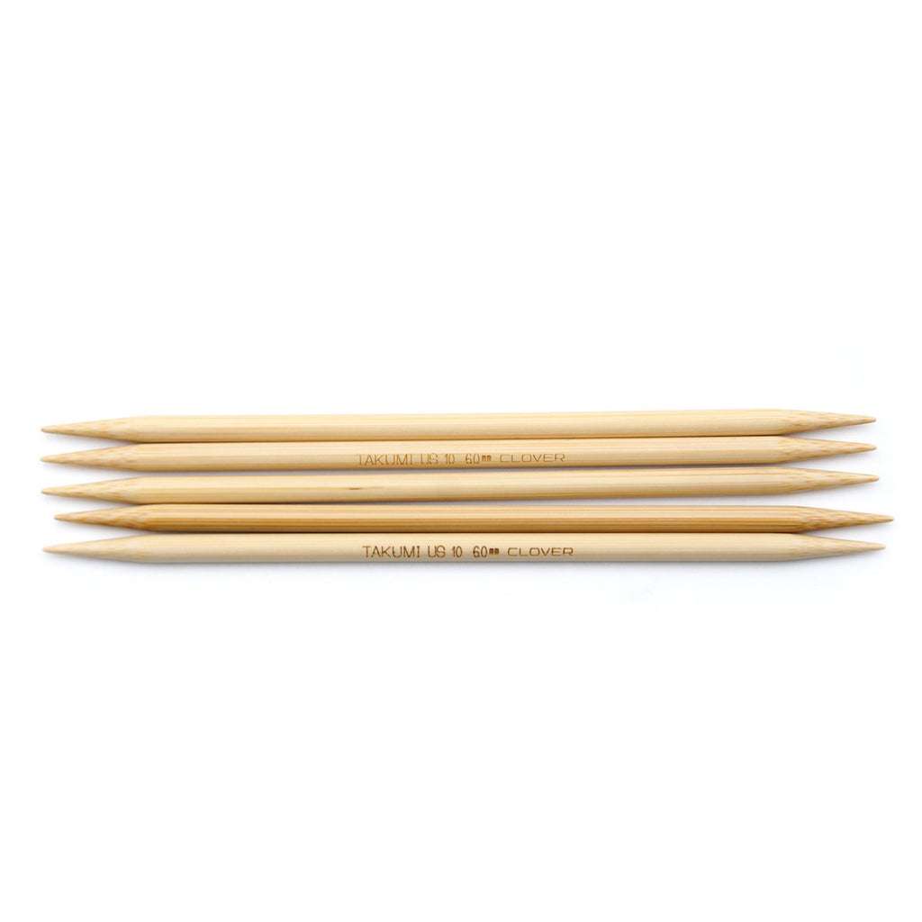 Takumi Bamboo Knitting Needles Double Pointed (7") No. 10
