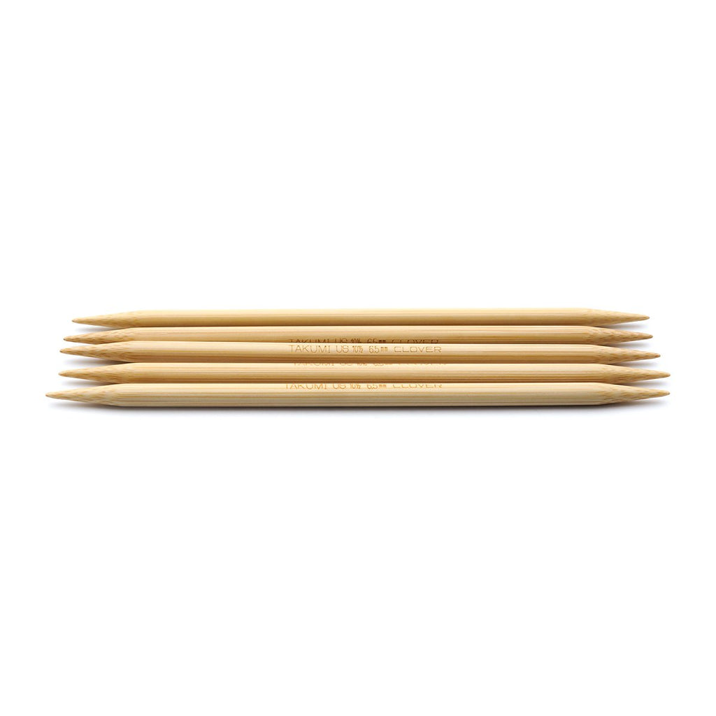 Takumi Bamboo Knitting Needles Double Pointed (7") No. 10.5