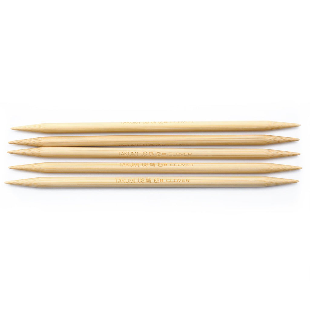 Takumi Bamboo Knitting Needles Double Pointed (7") No. 10.5