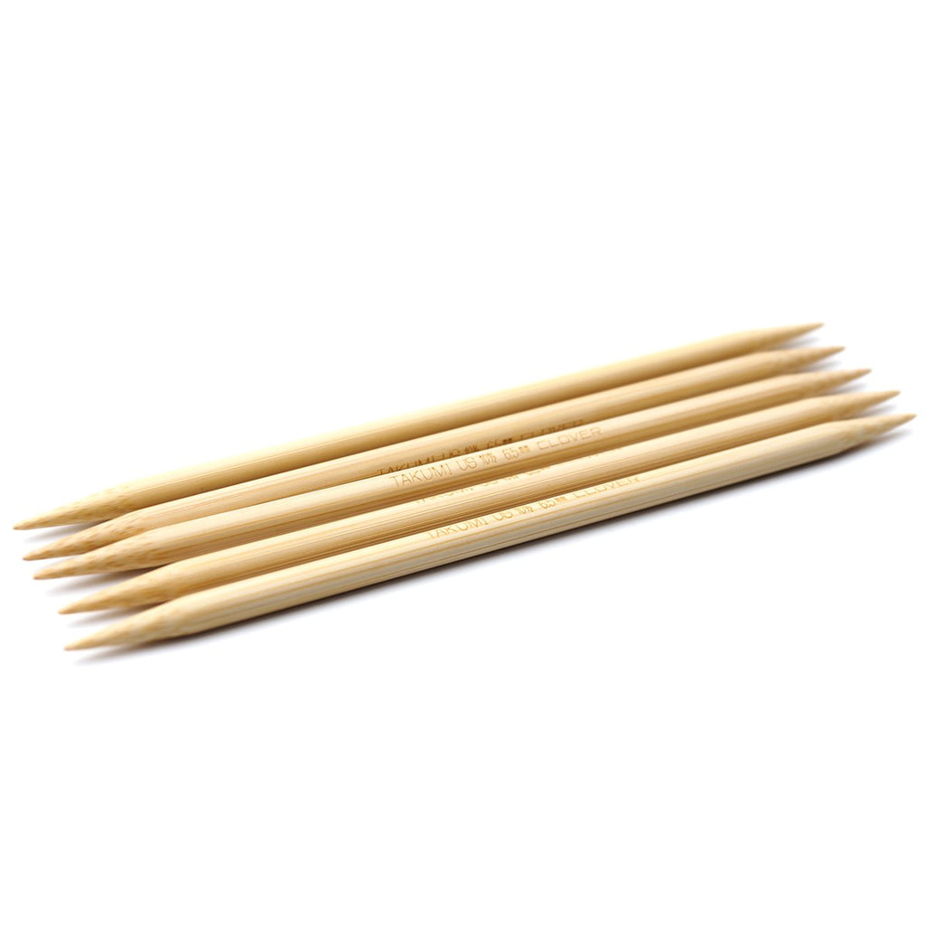Takumi Bamboo Knitting Needles Double Pointed (7") No. 10.5